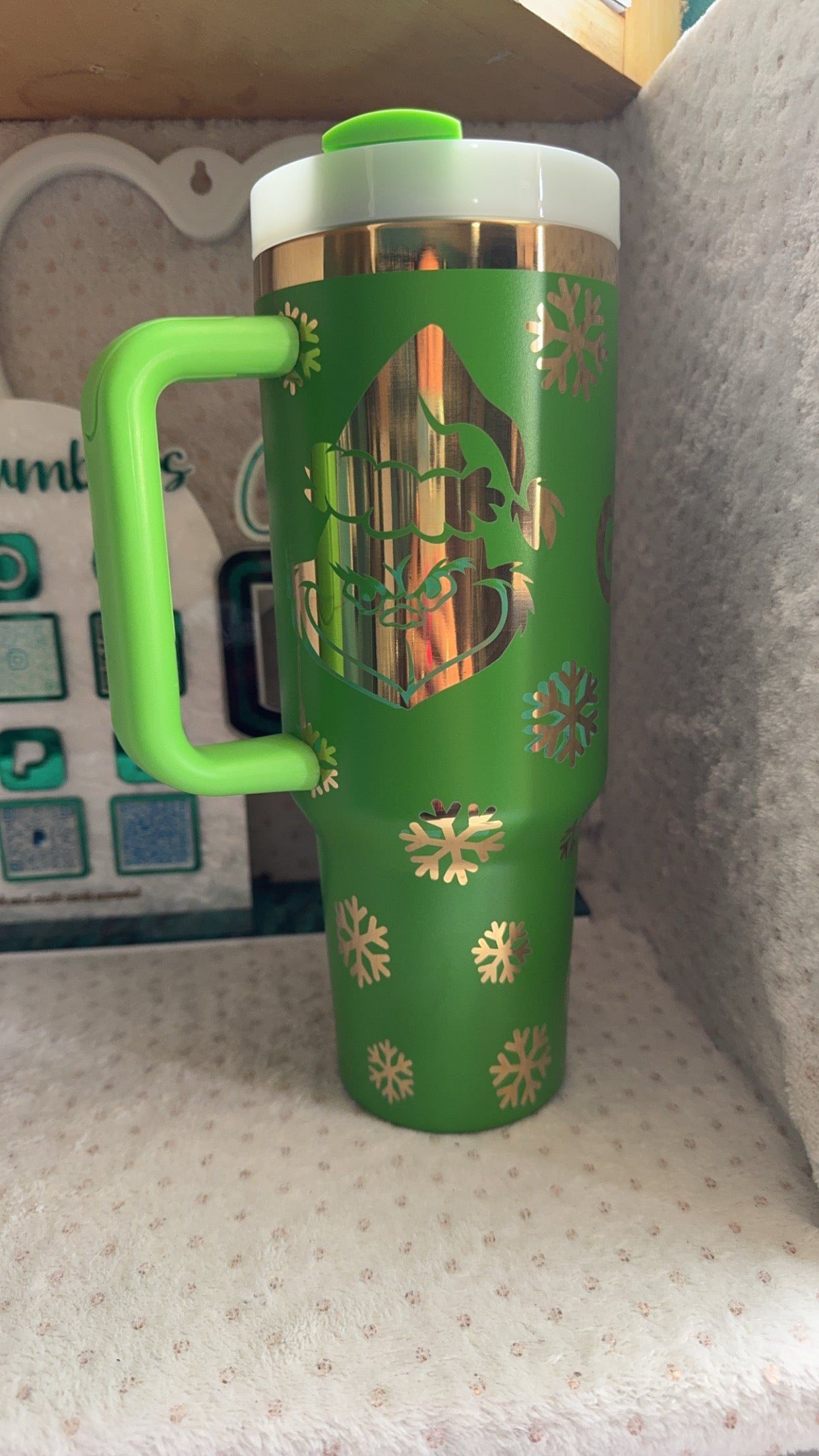 40oz Green plated Grinch