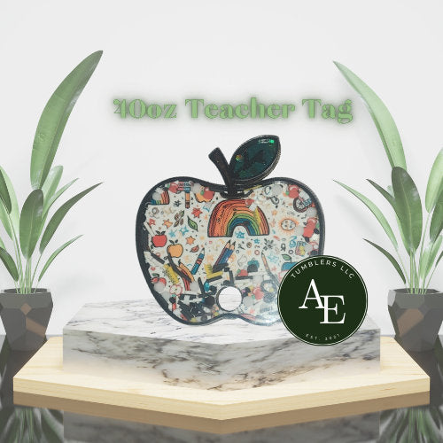 40oz H2.0 Teacher Apple Plate